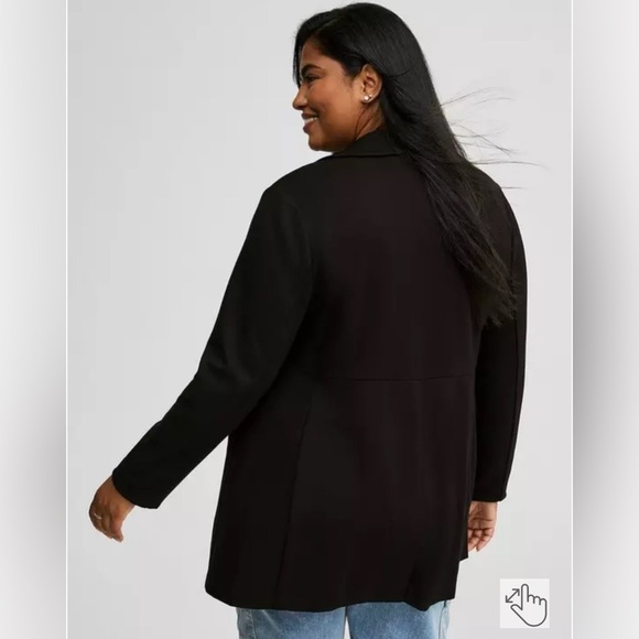 Women's Black Torrid light weight long line Blazer size 1X - Picture 4 of 7